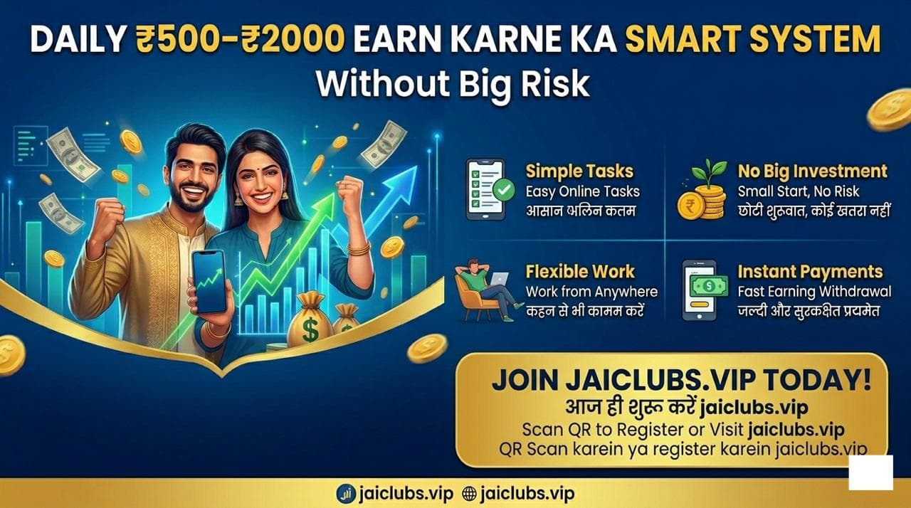 Jaiclubs.vip Smart Daily Earning System — Play Smarter in India